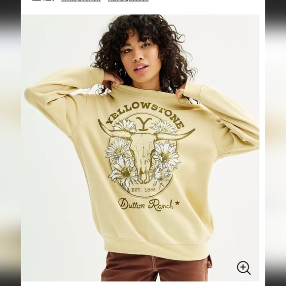 Yellowstone, Dutton Ranch, Western Style, Crewneck, Pullover, Fleece Sweatshirt - Picture 1 of 7